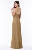 ColsBM Laurie Indian Tan Modern A-line Zip up Chiffon Ruching Plus Size Bridesmaid Dresses
