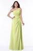 ColsBM Laurie Lime Green Modern A-line Zip up Chiffon Ruching Plus Size Bridesmaid Dresses