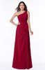 ColsBM Laurie Maroon Modern A-line Zip up Chiffon Ruching Plus Size Bridesmaid Dresses