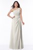 ColsBM Laurie Off White Modern A-line Zip up Chiffon Ruching Plus Size Bridesmaid Dresses