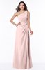 ColsBM Laurie Pastel Pink Modern A-line Zip up Chiffon Ruching Plus Size Bridesmaid Dresses