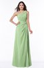 ColsBM Laurie Sage Green Modern A-line Zip up Chiffon Ruching Plus Size Bridesmaid Dresses