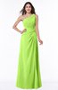 ColsBM Laurie Sharp Green Modern A-line Zip up Chiffon Ruching Plus Size Bridesmaid Dresses