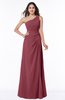 ColsBM Laurie Wine Modern A-line Zip up Chiffon Ruching Plus Size Bridesmaid Dresses
