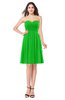 ColsBM Jillian Classic Green Gorgeous Sweetheart Sleeveless Half Backless Knee Length Plus Size Bridesmaid Dresses