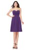 ColsBM Jillian Dark Purple Gorgeous Sweetheart Sleeveless Half Backless Knee Length Plus Size Bridesmaid Dresses