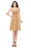 ColsBM Jillian Desert Mist Gorgeous Sweetheart Sleeveless Half Backless Knee Length Plus Size Bridesmaid Dresses