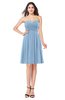 ColsBM Jillian Dusty Blue Gorgeous Sweetheart Sleeveless Half Backless Knee Length Plus Size Bridesmaid Dresses