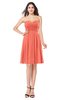 ColsBM Jillian Fusion Coral Gorgeous Sweetheart Sleeveless Half Backless Knee Length Plus Size Bridesmaid Dresses