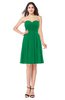 ColsBM Jillian Green Gorgeous Sweetheart Sleeveless Half Backless Knee Length Plus Size Bridesmaid Dresses