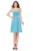 ColsBM Jillian Light Blue Gorgeous Sweetheart Sleeveless Half Backless Knee Length Plus Size Bridesmaid Dresses
