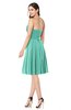 ColsBM Jillian Mint Green Gorgeous Sweetheart Sleeveless Half Backless Knee Length Plus Size Bridesmaid Dresses