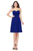 ColsBM Jillian Nautical Blue Gorgeous Sweetheart Sleeveless Half Backless Knee Length Plus Size Bridesmaid Dresses