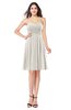 ColsBM Jillian Off White Gorgeous Sweetheart Sleeveless Half Backless Knee Length Plus Size Bridesmaid Dresses