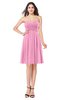 ColsBM Jillian Pink Gorgeous Sweetheart Sleeveless Half Backless Knee Length Plus Size Bridesmaid Dresses