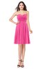 ColsBM Jillian Rose Pink Gorgeous Sweetheart Sleeveless Half Backless Knee Length Plus Size Bridesmaid Dresses