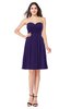 ColsBM Jillian Royal Purple Gorgeous Sweetheart Sleeveless Half Backless Knee Length Plus Size Bridesmaid Dresses