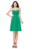 ColsBM Jillian Sea Green Gorgeous Sweetheart Sleeveless Half Backless Knee Length Plus Size Bridesmaid Dresses