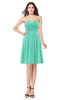 ColsBM Jillian Seafoam Green Gorgeous Sweetheart Sleeveless Half Backless Knee Length Plus Size Bridesmaid Dresses
