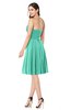 ColsBM Jillian Seafoam Green Gorgeous Sweetheart Sleeveless Half Backless Knee Length Plus Size Bridesmaid Dresses