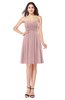 ColsBM Jillian Silver Pink Gorgeous Sweetheart Sleeveless Half Backless Knee Length Plus Size Bridesmaid Dresses