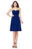 ColsBM Jillian Sodalite Blue Gorgeous Sweetheart Sleeveless Half Backless Knee Length Plus Size Bridesmaid Dresses