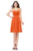 ColsBM Jillian Tangerine Gorgeous Sweetheart Sleeveless Half Backless Knee Length Plus Size Bridesmaid Dresses