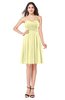 ColsBM Jillian Wax Yellow Gorgeous Sweetheart Sleeveless Half Backless Knee Length Plus Size Bridesmaid Dresses