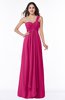 ColsBM Sophie Beetroot Purple Elegant A-line Asymmetric Neckline Chiffon Floor Length Ruching Plus Size Bridesmaid Dresses