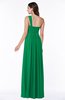 ColsBM Sophie Green Elegant A-line Asymmetric Neckline Chiffon Floor Length Ruching Plus Size Bridesmaid Dresses