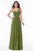 ColsBM Sophie Olive Green Elegant A-line Asymmetric Neckline Chiffon Floor Length Ruching Plus Size Bridesmaid Dresses