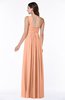 ColsBM Sophie Salmon Elegant A-line Asymmetric Neckline Chiffon Floor Length Ruching Plus Size Bridesmaid Dresses
