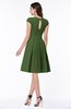 ColsBM Maya Garden Green Modest A-line Short Sleeve Chiffon Knee Length Sash Plus Size Bridesmaid Dresses