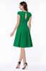 ColsBM Maya Green Modest A-line Short Sleeve Chiffon Knee Length Sash Plus Size Bridesmaid Dresses