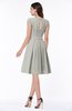ColsBM Maya Platinum Modest A-line Short Sleeve Chiffon Knee Length Sash Plus Size Bridesmaid Dresses