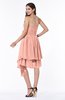 ColsBM Eloise Peach Informal A-line Strapless Chiffon Sash Plus Size Bridesmaid Dresses