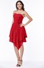 ColsBM Eloise Red Informal A-line Strapless Chiffon Sash Plus Size Bridesmaid Dresses