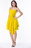 ColsBM Eloise Yellow Informal A-line Strapless Chiffon Sash Plus Size Bridesmaid Dresses