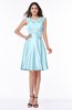 ColsBM Delilah Aqua Informal A-line Jewel Sleeveless Sash Plus Size Bridesmaid Dresses