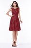 ColsBM Delilah Dark Red Informal A-line Jewel Sleeveless Sash Plus Size Bridesmaid Dresses