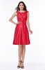 ColsBM Delilah Red Informal A-line Jewel Sleeveless Sash Plus Size Bridesmaid Dresses