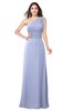 ColsBM Aislinn Blue Heron Modest A-line Sleeveless Half Backless Floor Length Ribbon Plus Size Bridesmaid Dresses