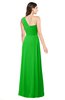 ColsBM Aislinn Classic Green Modest A-line Sleeveless Half Backless Floor Length Ribbon Plus Size Bridesmaid Dresses