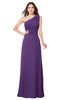 ColsBM Aislinn Dark Purple Modest A-line Sleeveless Half Backless Floor Length Ribbon Plus Size Bridesmaid Dresses