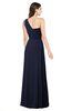 ColsBM Aislinn Dark Sapphire Modest A-line Sleeveless Half Backless Floor Length Ribbon Plus Size Bridesmaid Dresses