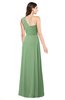 ColsBM Aislinn Fair Green Modest A-line Sleeveless Half Backless Floor Length Ribbon Plus Size Bridesmaid Dresses
