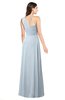 ColsBM Aislinn Illusion Blue Modest A-line Sleeveless Half Backless Floor Length Ribbon Plus Size Bridesmaid Dresses