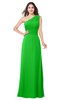 ColsBM Aislinn Jasmine Green Modest A-line Sleeveless Half Backless Floor Length Ribbon Plus Size Bridesmaid Dresses