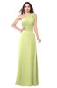 ColsBM Aislinn Lime Sherbet Modest A-line Sleeveless Half Backless Floor Length Ribbon Plus Size Bridesmaid Dresses