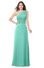 ColsBM Aislinn Mint Green Modest A-line Sleeveless Half Backless Floor Length Ribbon Plus Size Bridesmaid Dresses